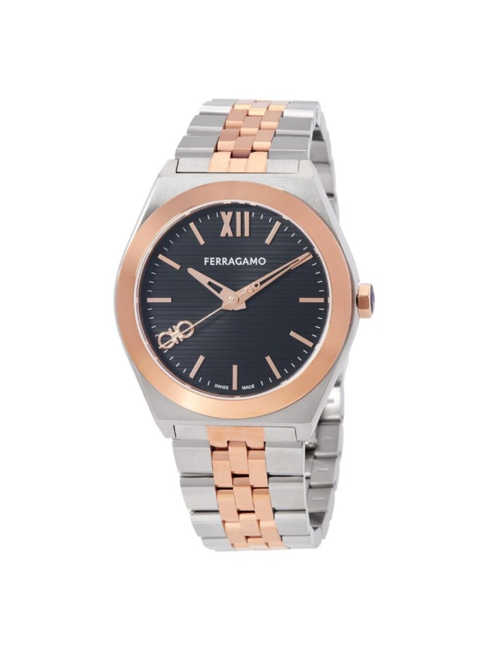 NWT Ferragamo Vega Quartz Black Dial Men's Watch